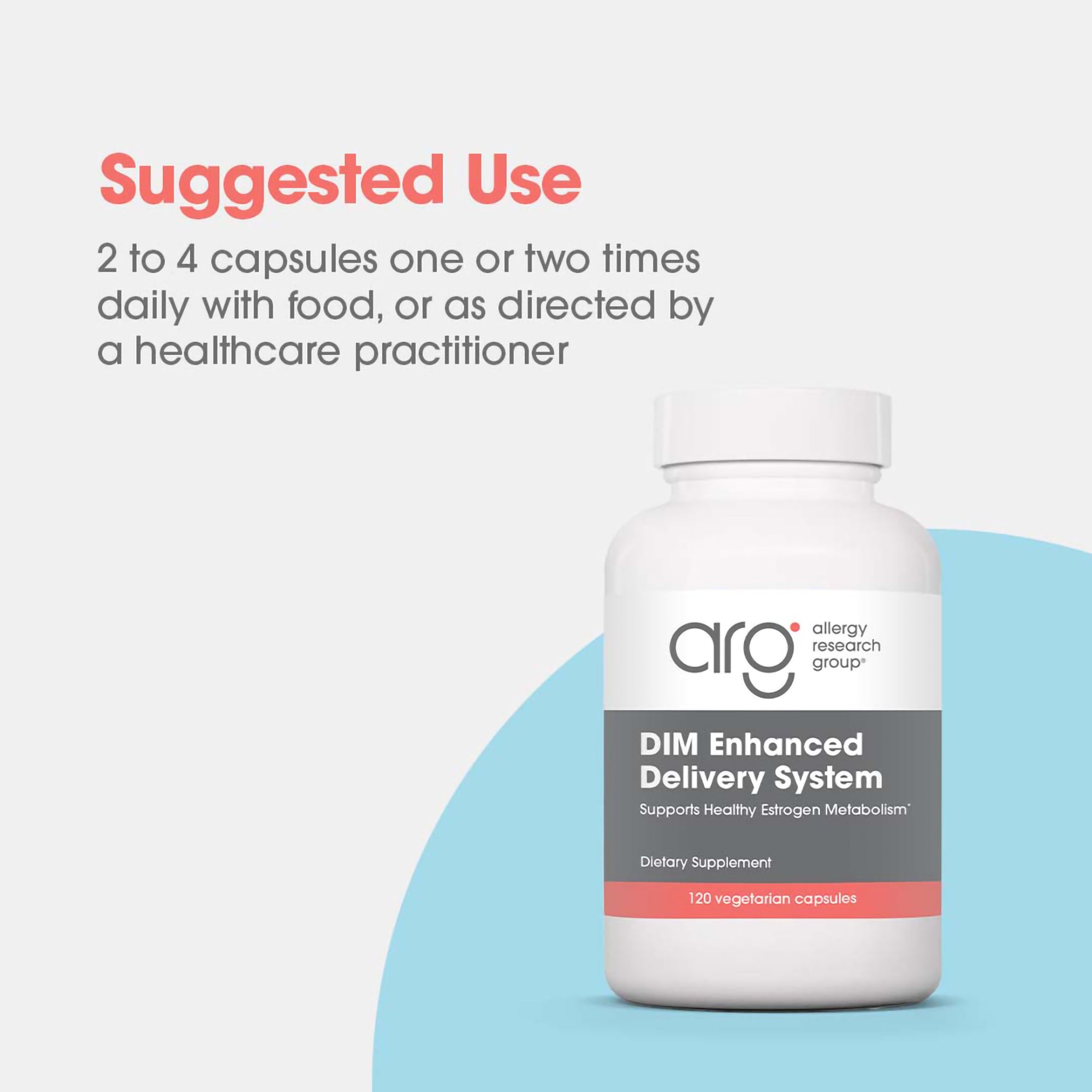 DIM Enhanced Delivery System - suggested use: 2 to 4 capsules one or two times daily with food