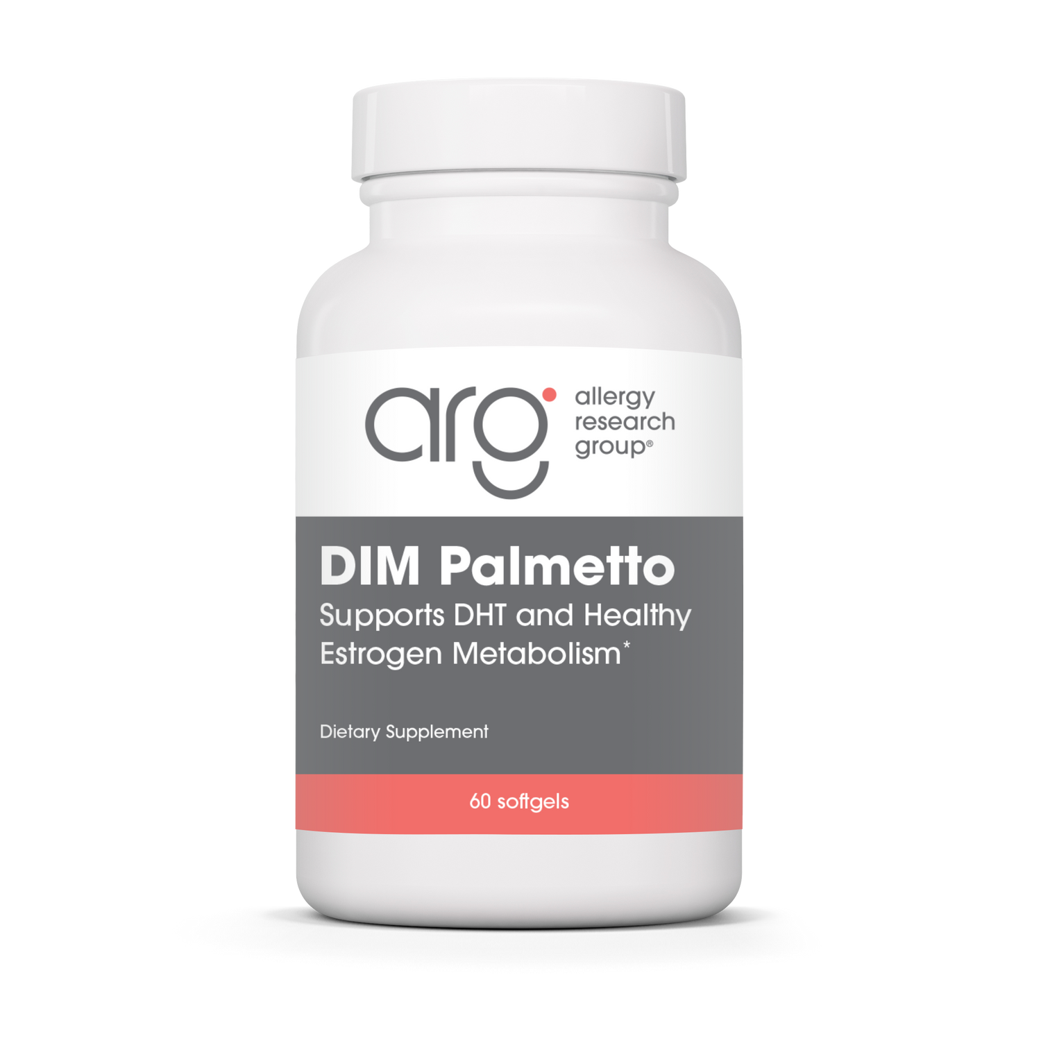 Allergy Research Group DIM Palmetto - 60 softgels bottle front label
