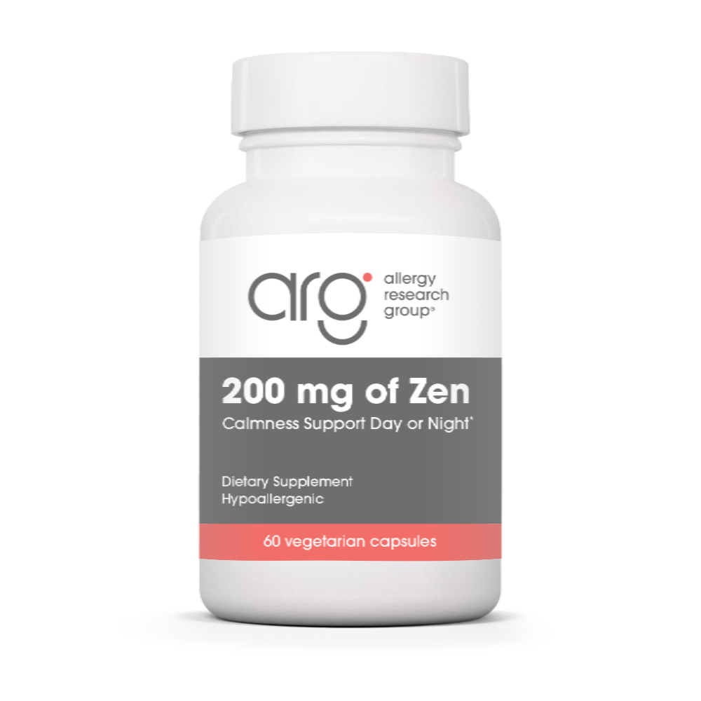 Allergy Research Group 200 mg of Zen – 60 vegetarian capsules bottle front label