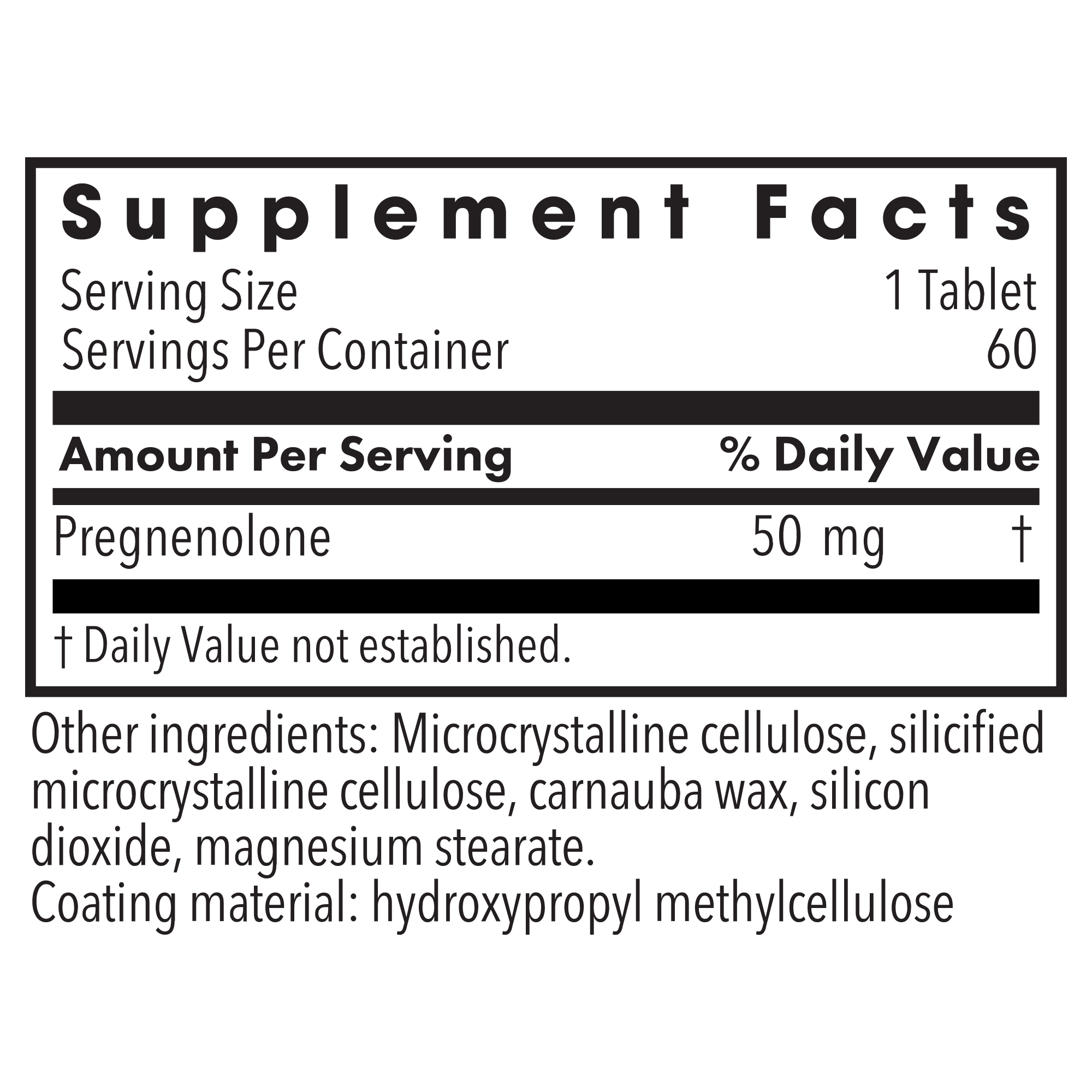 Pregnenolone 50 mg