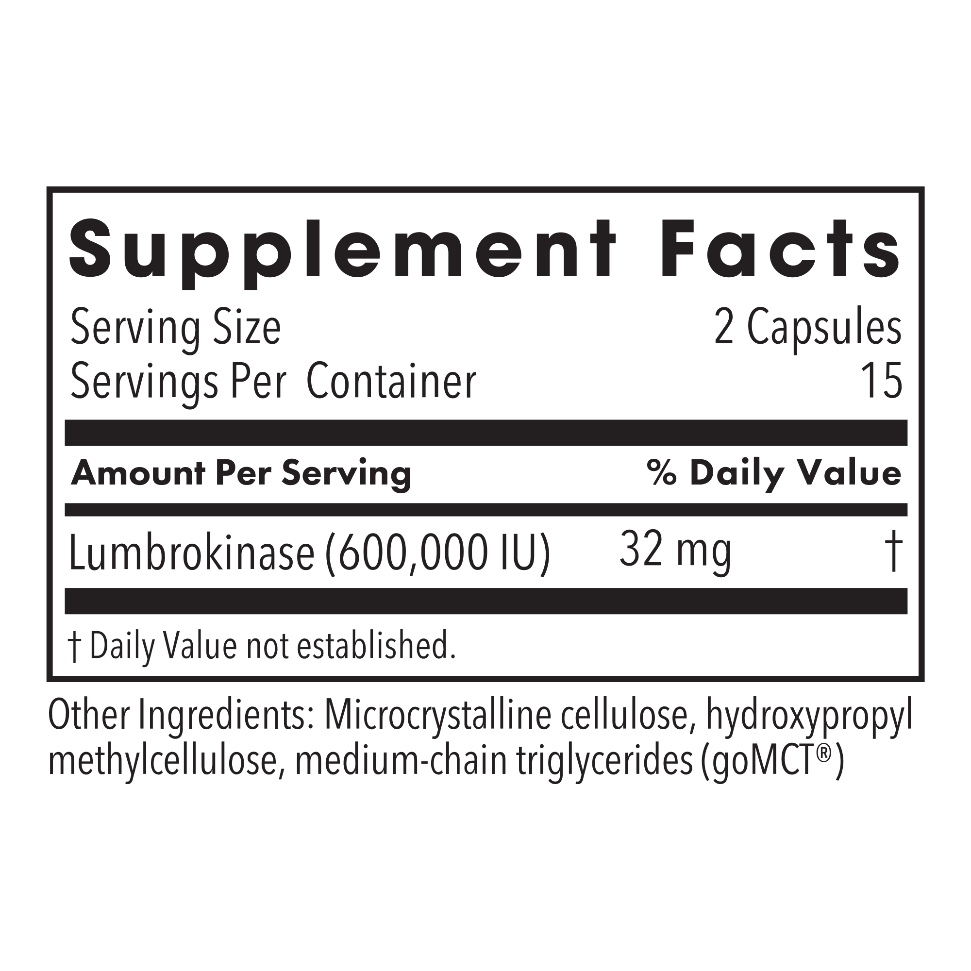 Lumbrokinase Circulatory System Support*