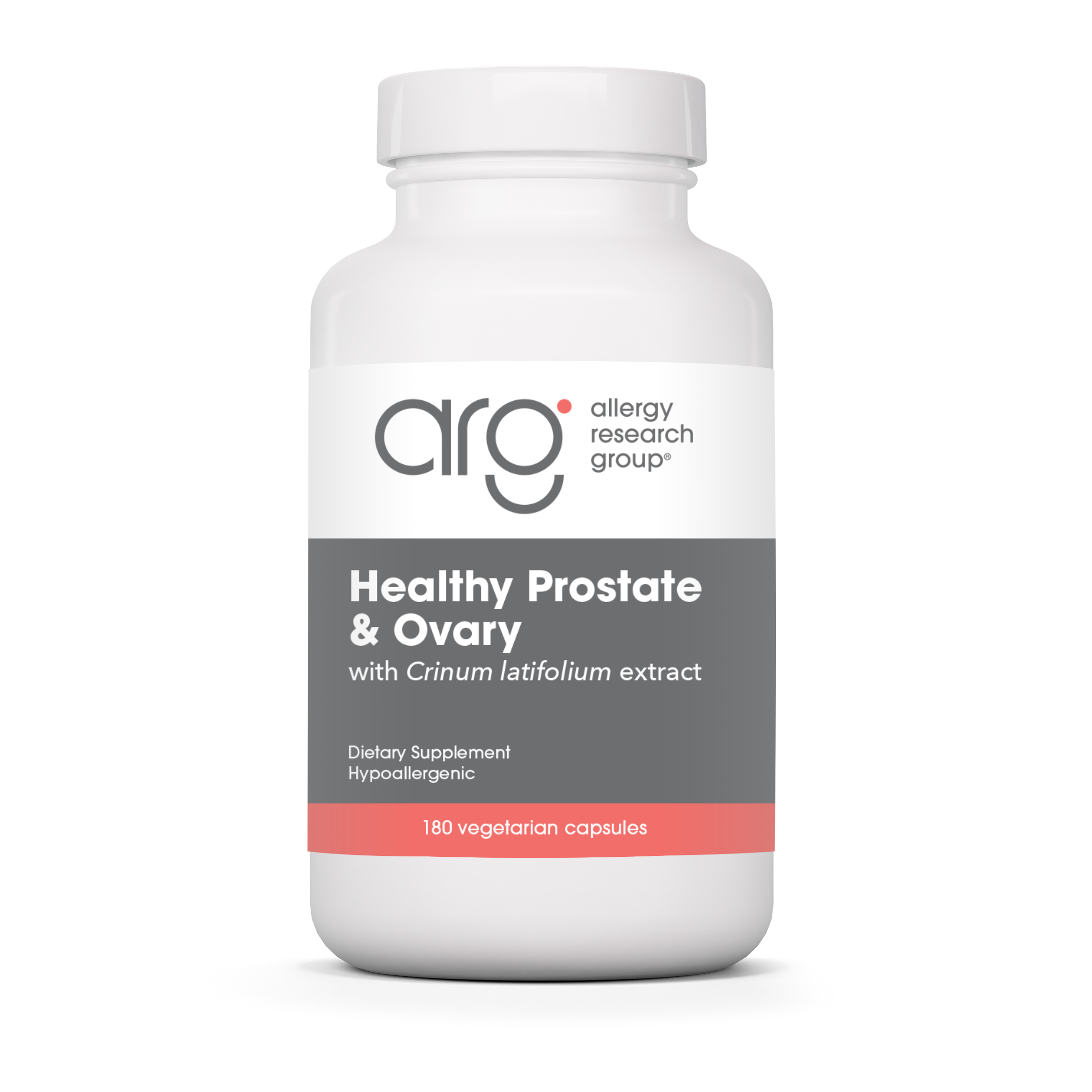 Allergy Research Group Healthy Prostate & Ovary - 180 vegetarian capsules bottle front label