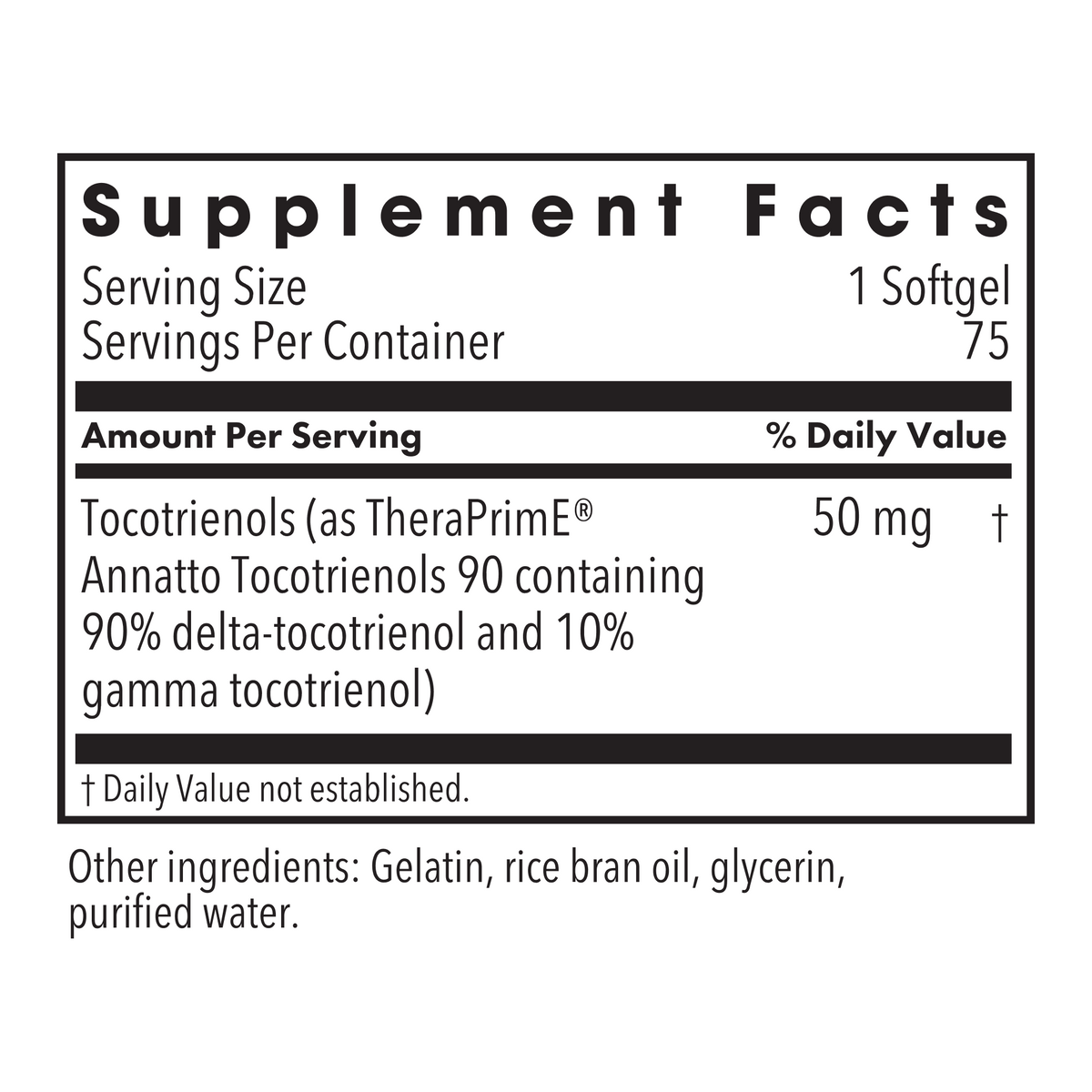Delta-Fraction Tocotrienols 50 mg