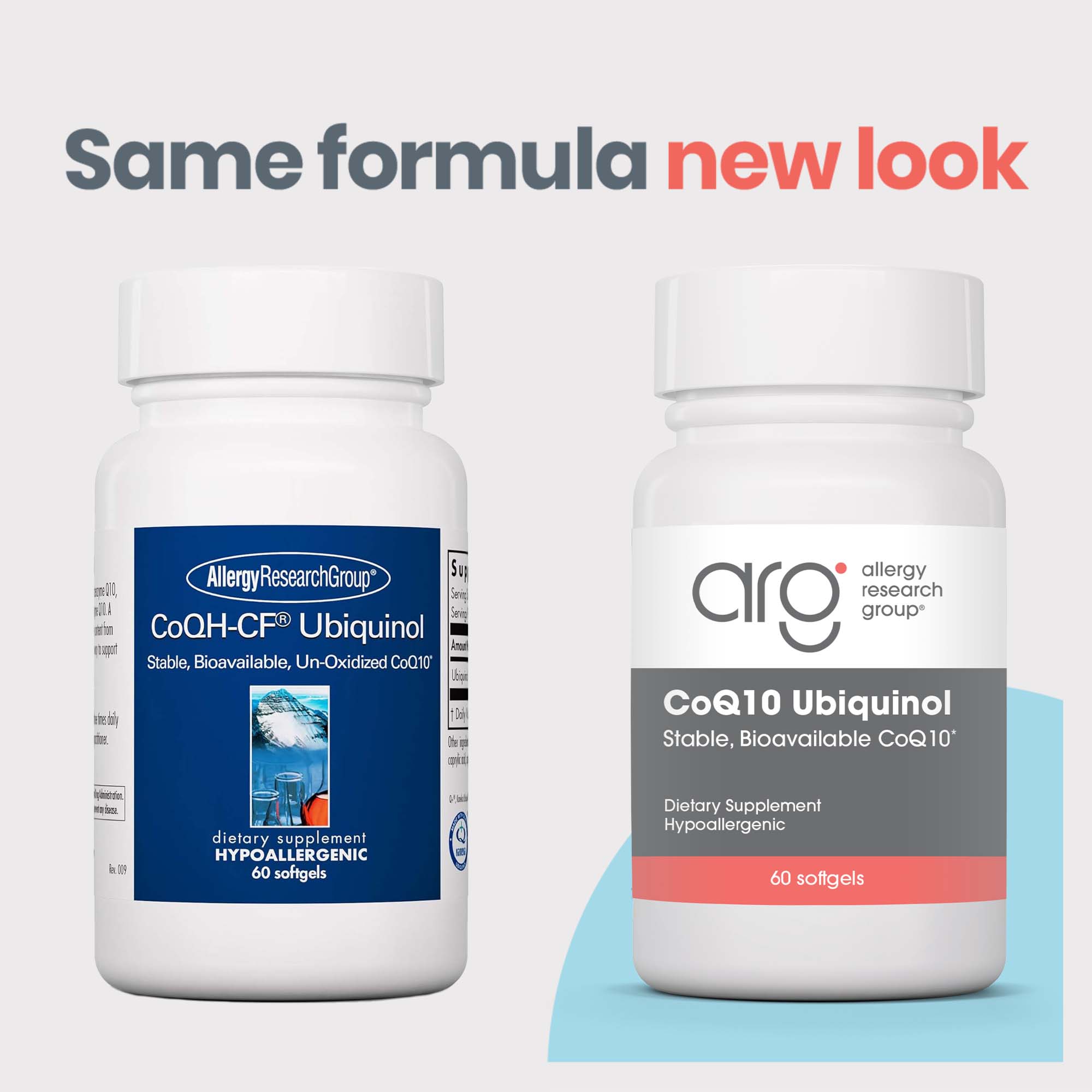 CoQ10 Ubiquinol - new look vs original bottle