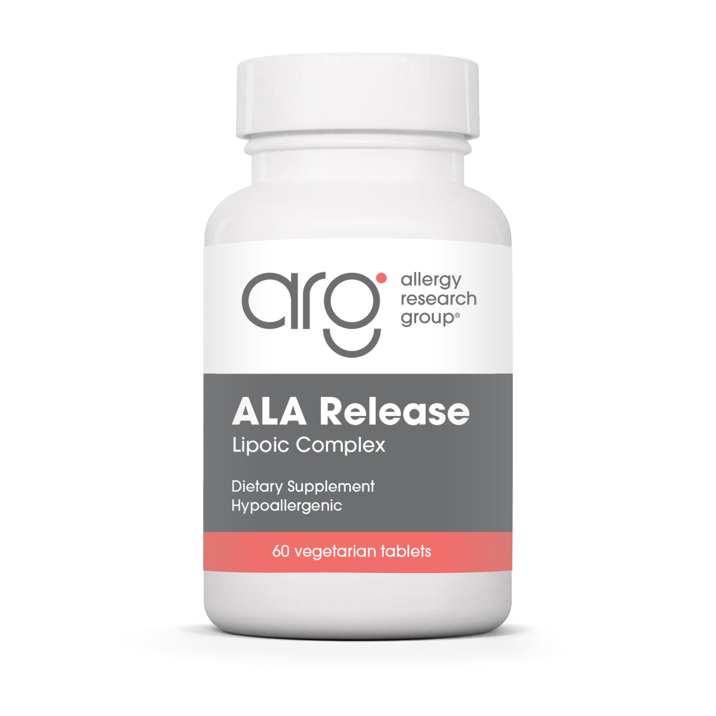Allergy Research Group ALA Release – 60 vegetarian tablets bottle front label