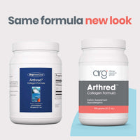 Arthred 900 gram new look powder jar for joint comfort, connective tissue support, and mobility