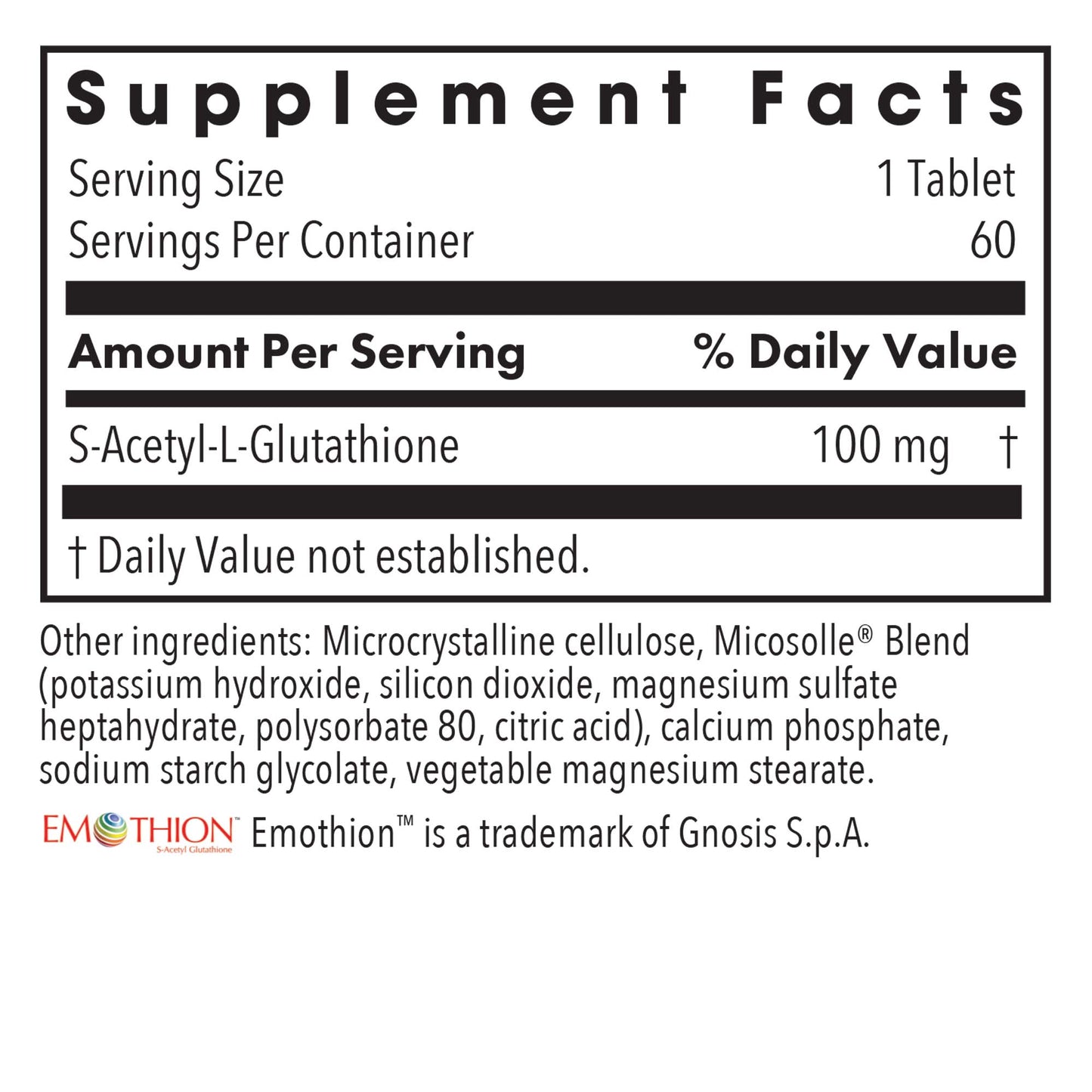 Acetyl-Glutathione 100 mg