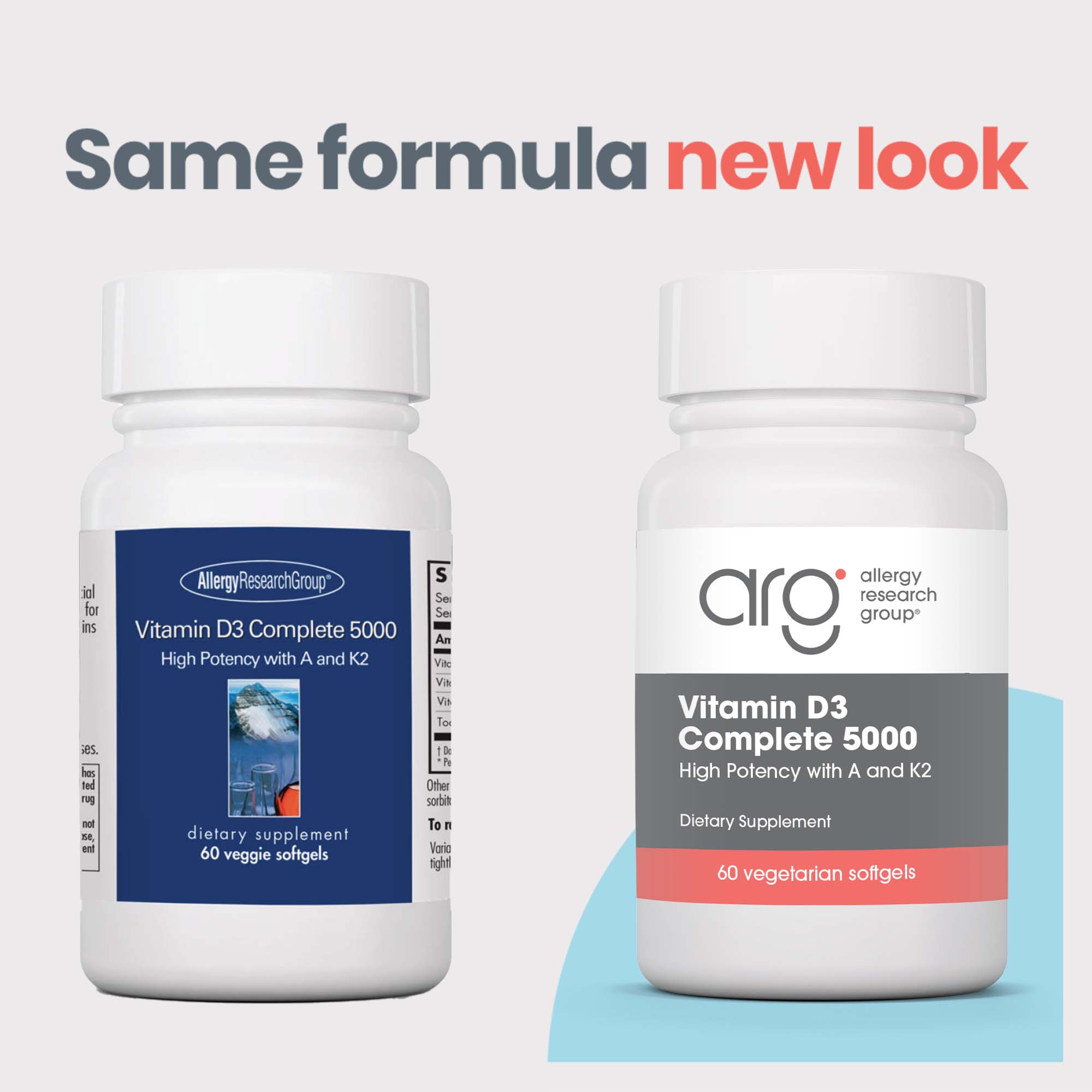 Vitamin D3 Complete 5000 - new look vs original bottle