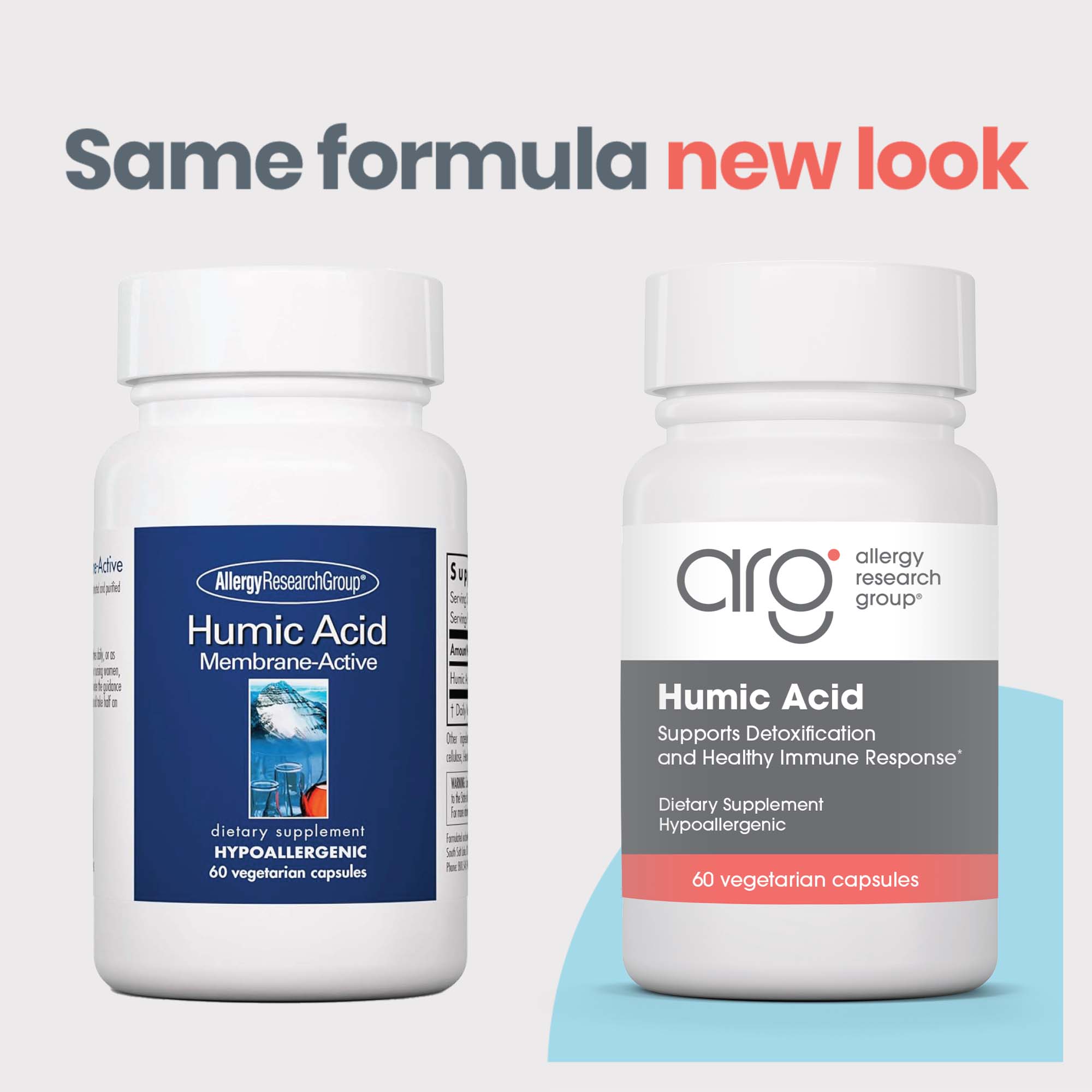 Humic Acid - new look vs original bottle