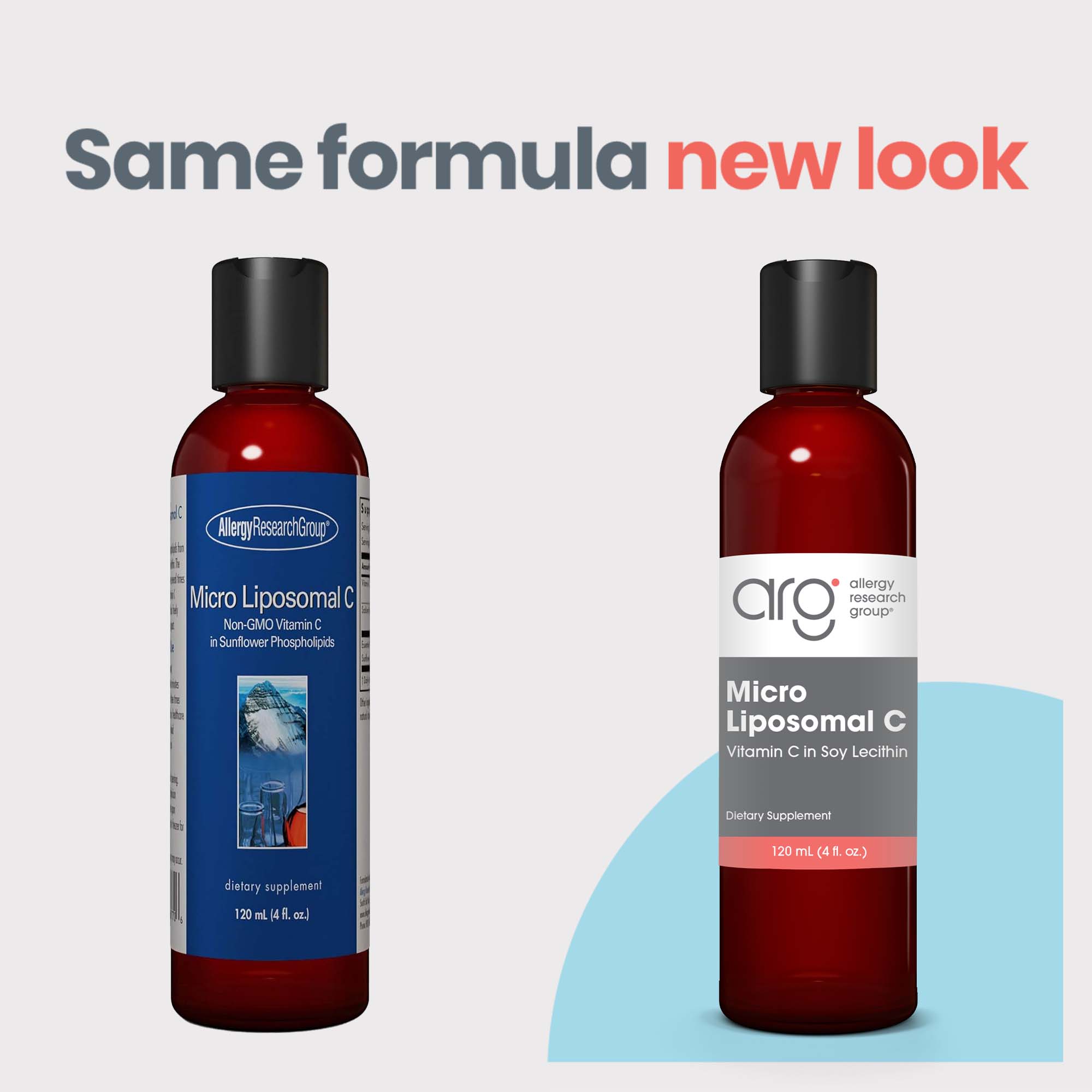 Micro Liposomal C - new look vs original bottle