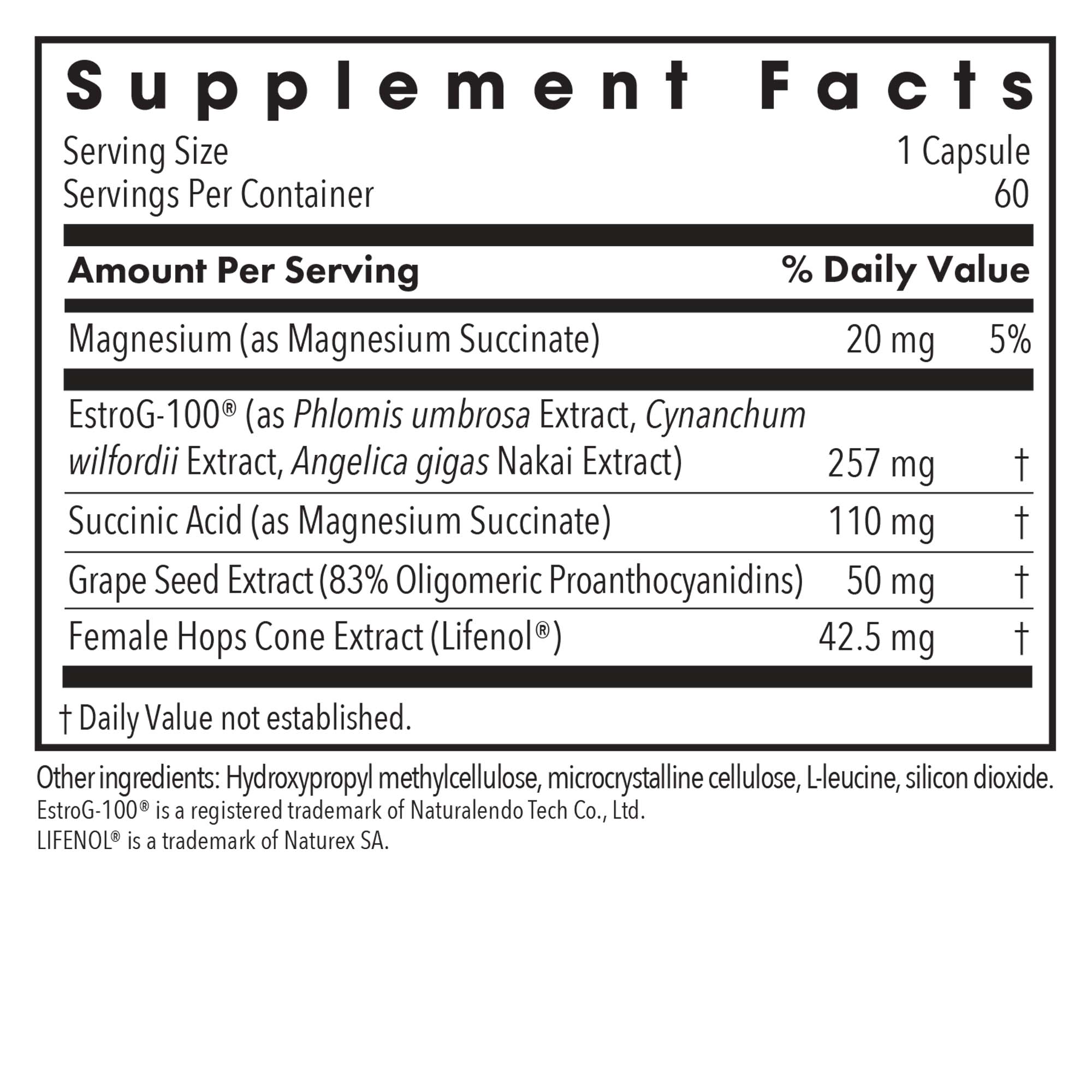 Allergy Research Group Flashes No More 60 vegetarian capsules bottle for menopausal support and hot flash relief