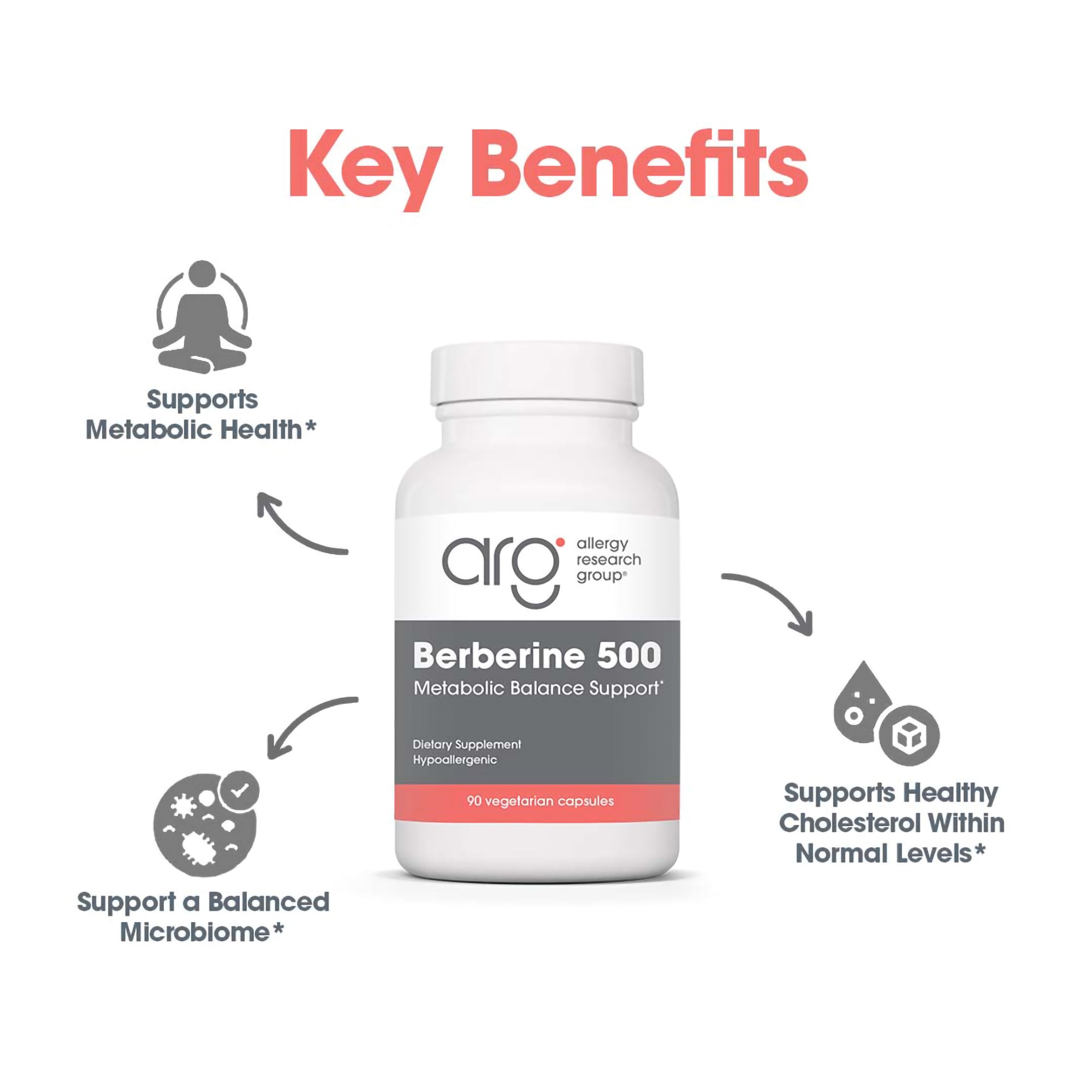 Berberine 500 - key benefits including metabolic and balanced microbiome support