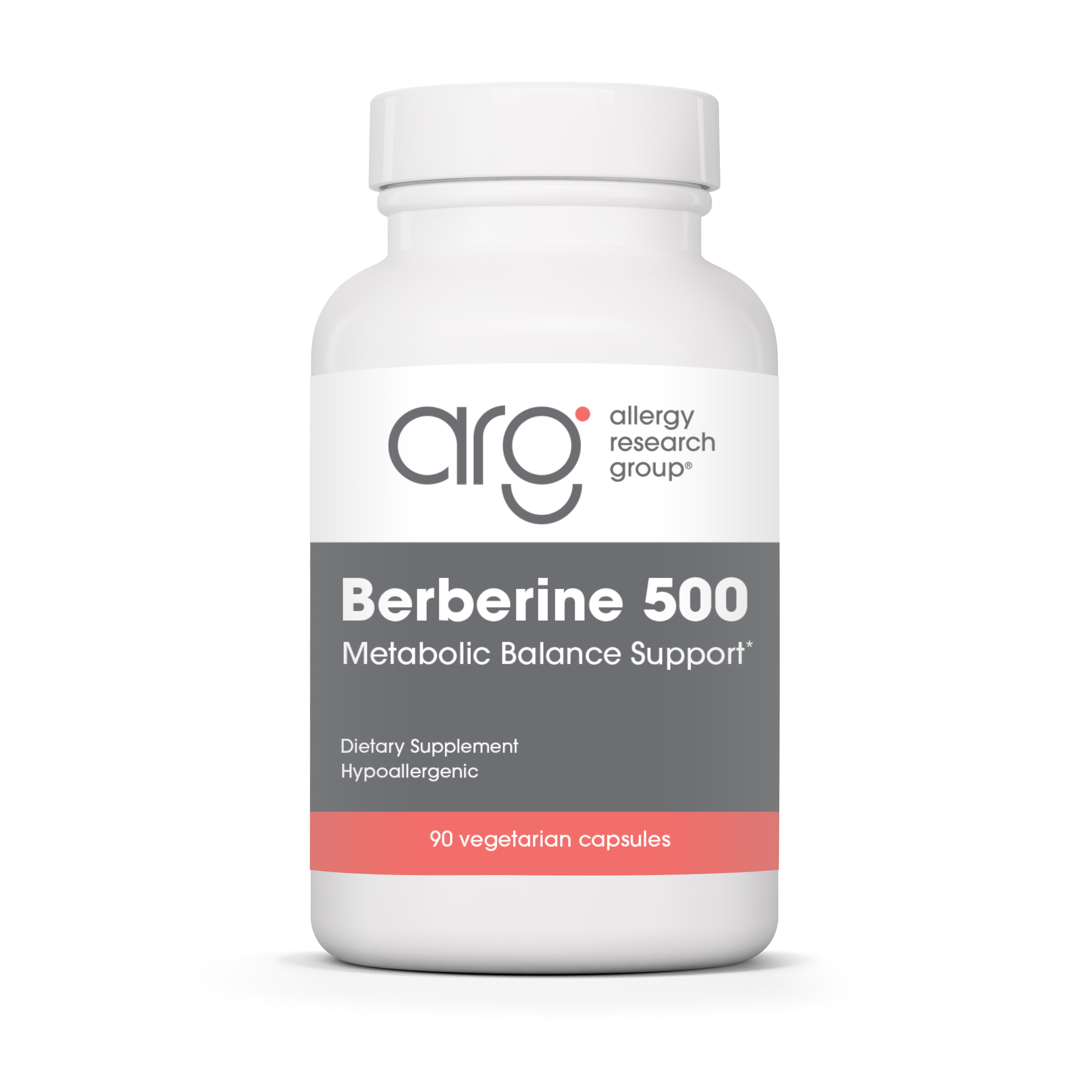 Allergy Research Group Berberine 500 - 90 vegetarian capsules bottle front label 