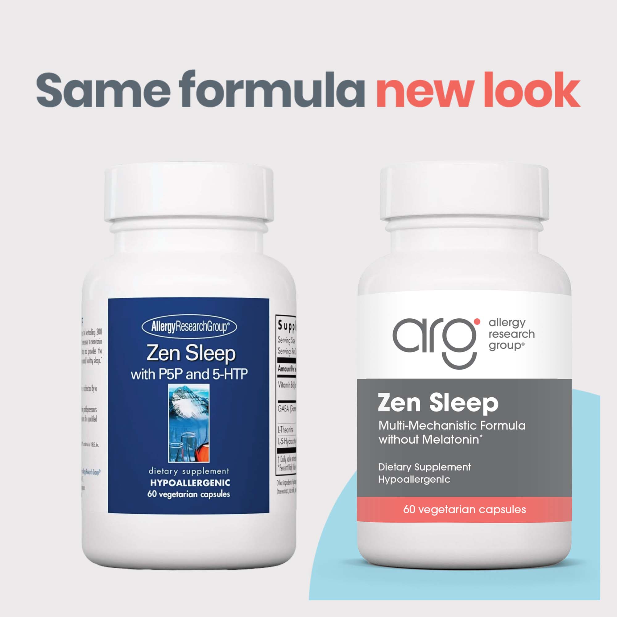 Zen Sleep - new look vs original bottle 