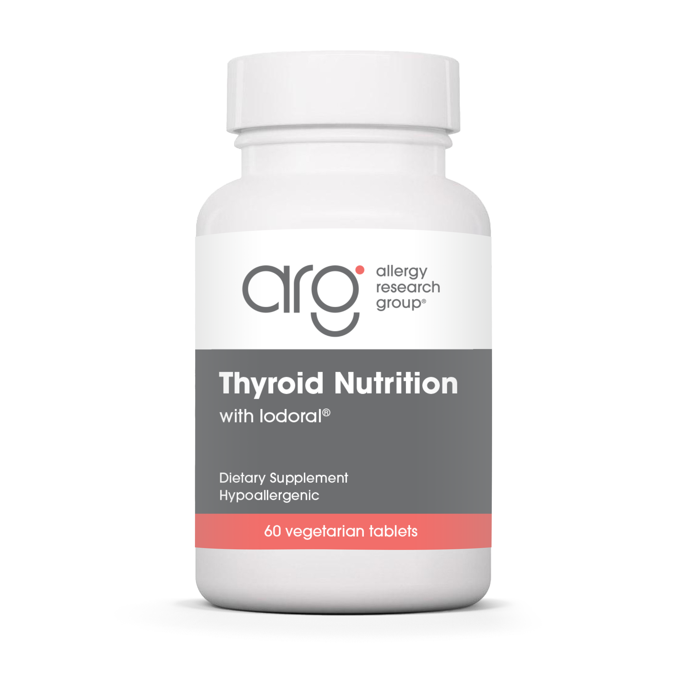 Allergy Research Group Thyroid Nutrition -  60 vegetarian tablets bottle front label