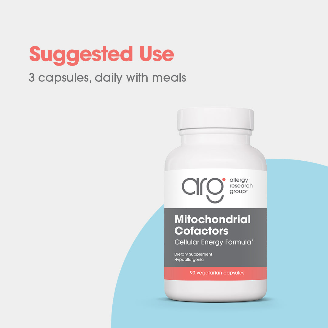 Mitochondrial Cofactors - suggested use: 3 capsules daily with meals