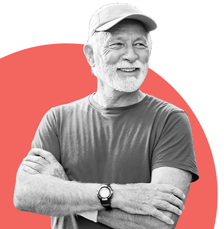 Healthy senior man lifestyle image for Allergy Research Group about us page and healthy aging wellness messaging