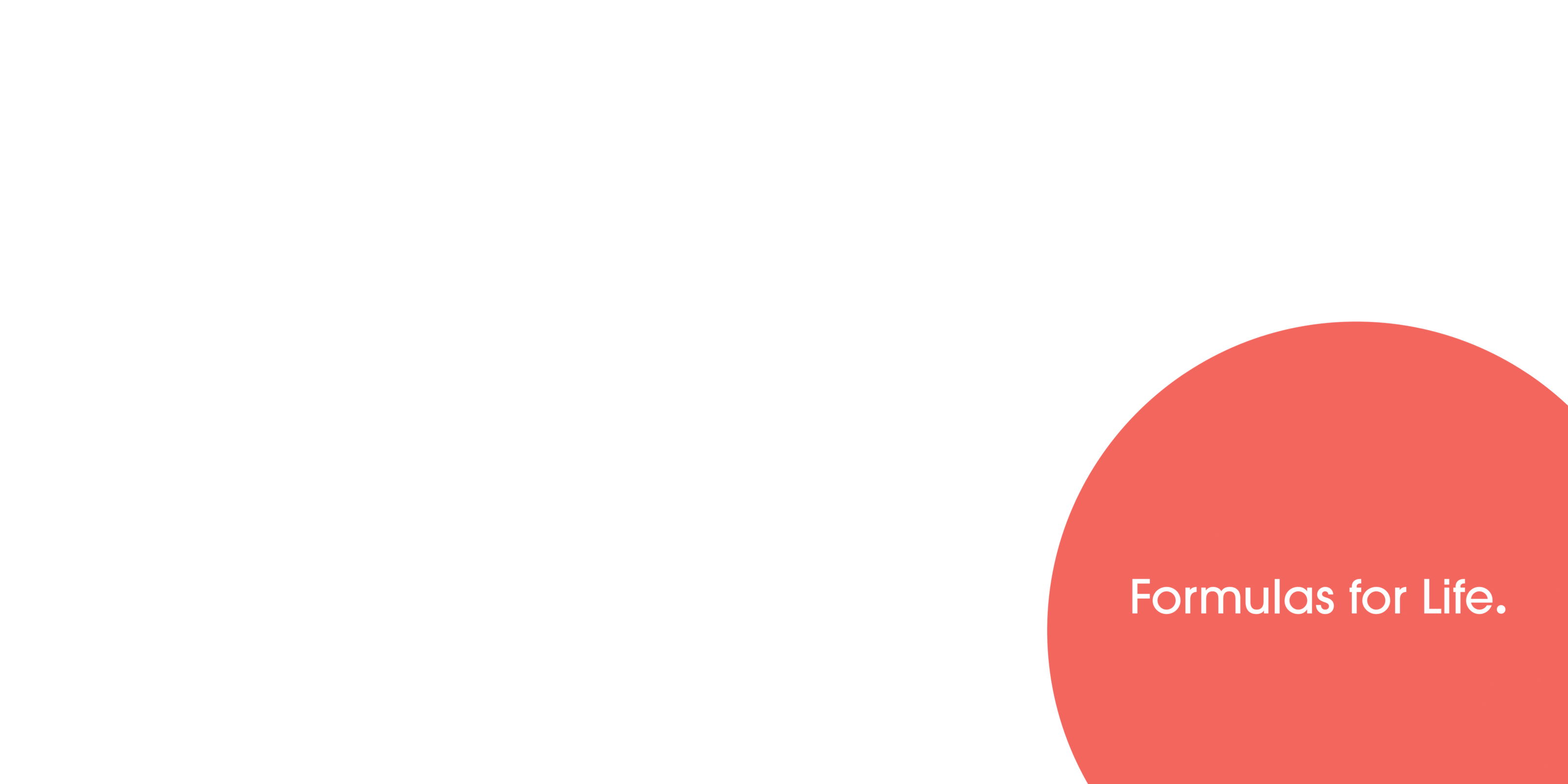 Red circle with 'Formulas for Life' text on a white background