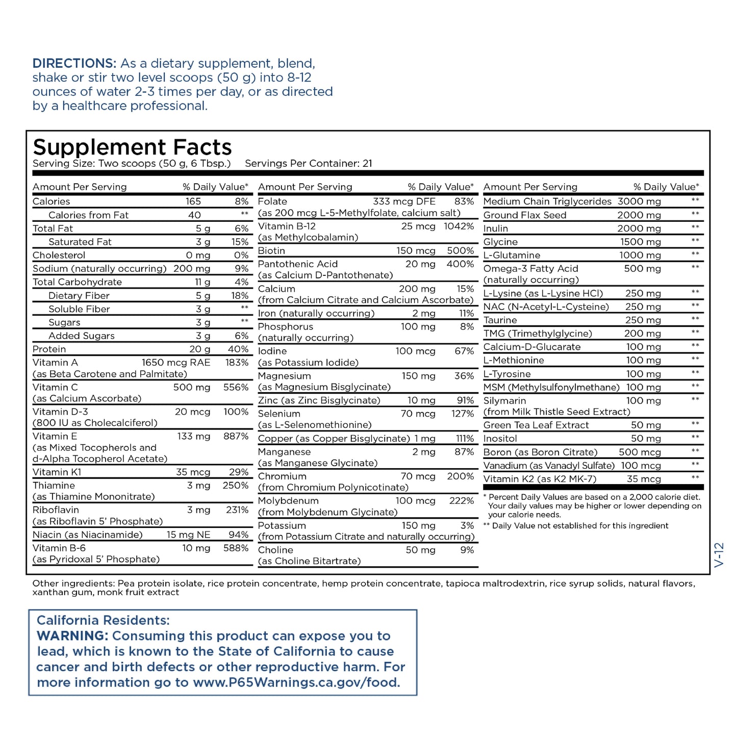 Metabolic Maintenance® Metabolic Detox® Complete Vanilla
