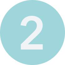White number '2' on a light blue circle